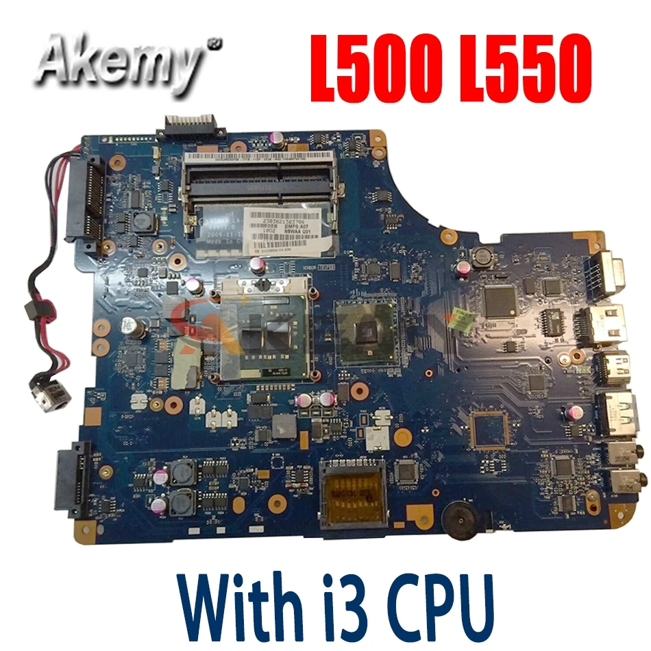 AKemy для Toshiba Satellite L500 L550 Материнская плата ноутбука 15 6 дюймов HM55 DDR3 K000092540 NSWAA LA-5321P
