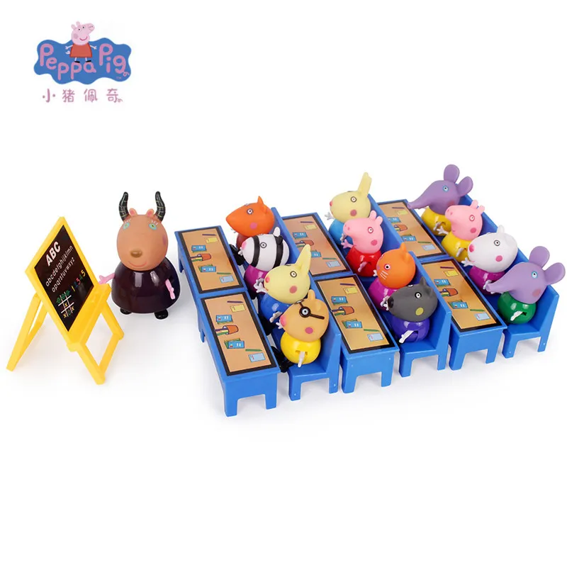 Original estilos de moda Peppa pig familia George figura de acción diferentes abuelo abuela Papá y mamá Peppa muñeca modelo para chico juguete