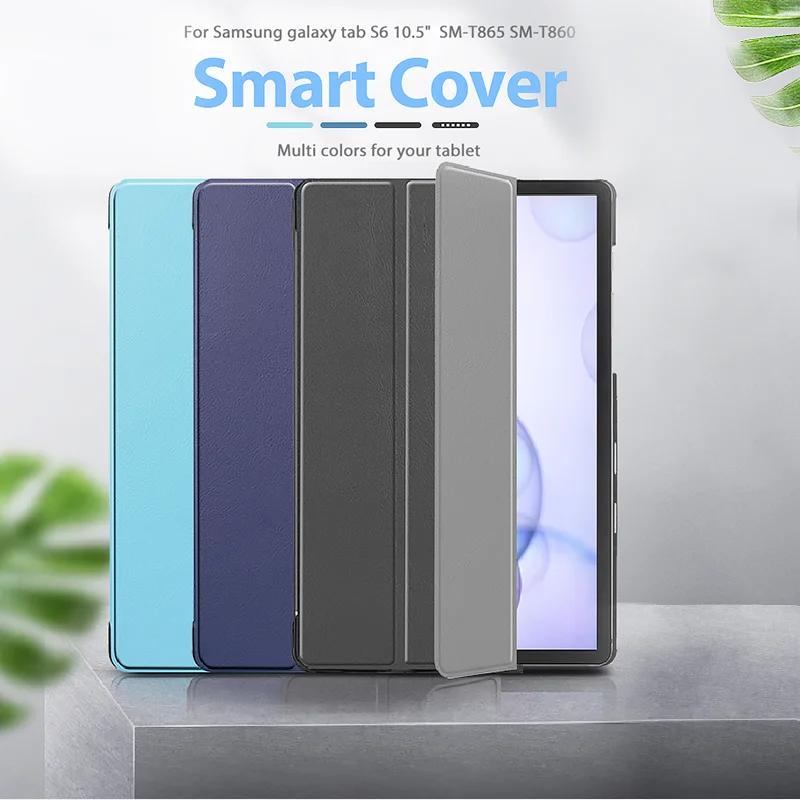 Ультратонкий чехол-книжка из искусственной кожи чехол-книжка для samsung Galaxy Tab S6 10,5 T860 T865 SM-T860 SM-T865 Tablet Auto Wake Sleep