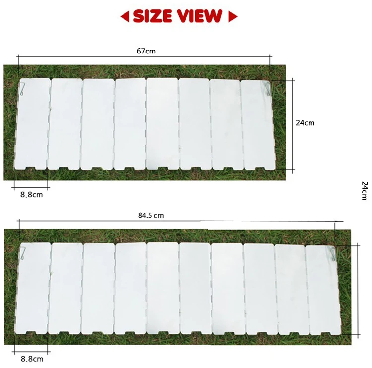 10 пластин ветровые защитные экраны складной портативный Открытый Кемпинг, барбекю Кухонная Плита Газовая плиты ветровое стекло экран