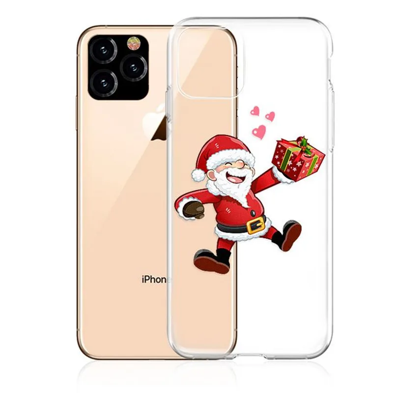 Рождественский чехол для iPhone 6, 6s, 7, 8 plus, мягкий прозрачный чехол из ТПУ для iPhone x, xr, xs, max, 11 pro, силиконовый чехол на год, Capinhas