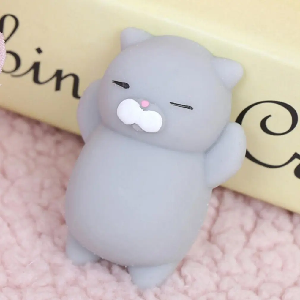 1PC Cute Mochi Squishy Cat Toy Antistress Ball Stress-Relief Soft Mini Animal Squeeze Decompression Healing Toy Kids Funny gift