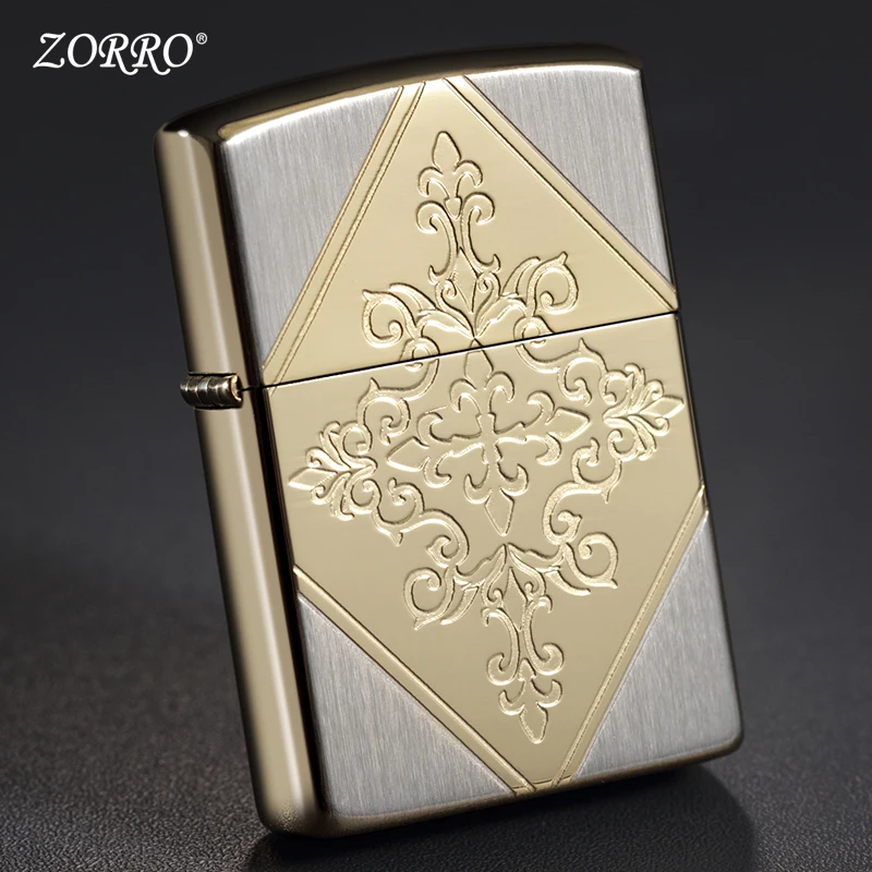 Lighters Not ZippoGenuine Kerosene Lighter Windproof Pattern Creative Sand Wheel Type Male Lighter Gift For Boyfriend