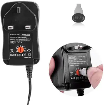 

Brand New And High Quality Universal 3-12V Adjustable Voltage 30W Multi-function Power Adapter 8DC