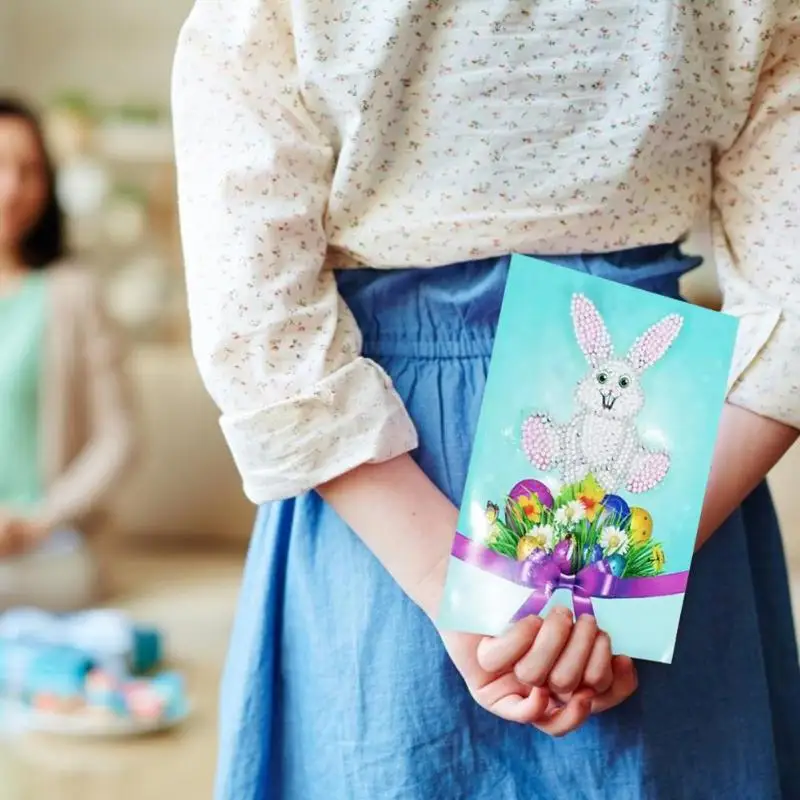 4 шт. 5D DIY сверла алмазная живопись поздравительные открытки Пасхальные Открытки вечерние подарки Алмазная вышивка крестиком ремесло