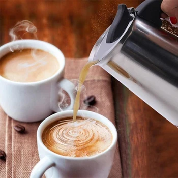 

Stainless Steel Coffee Pot Mocha Espresso Latte Percolator Stove Coffee Maker Pot Percolator Drink Tool