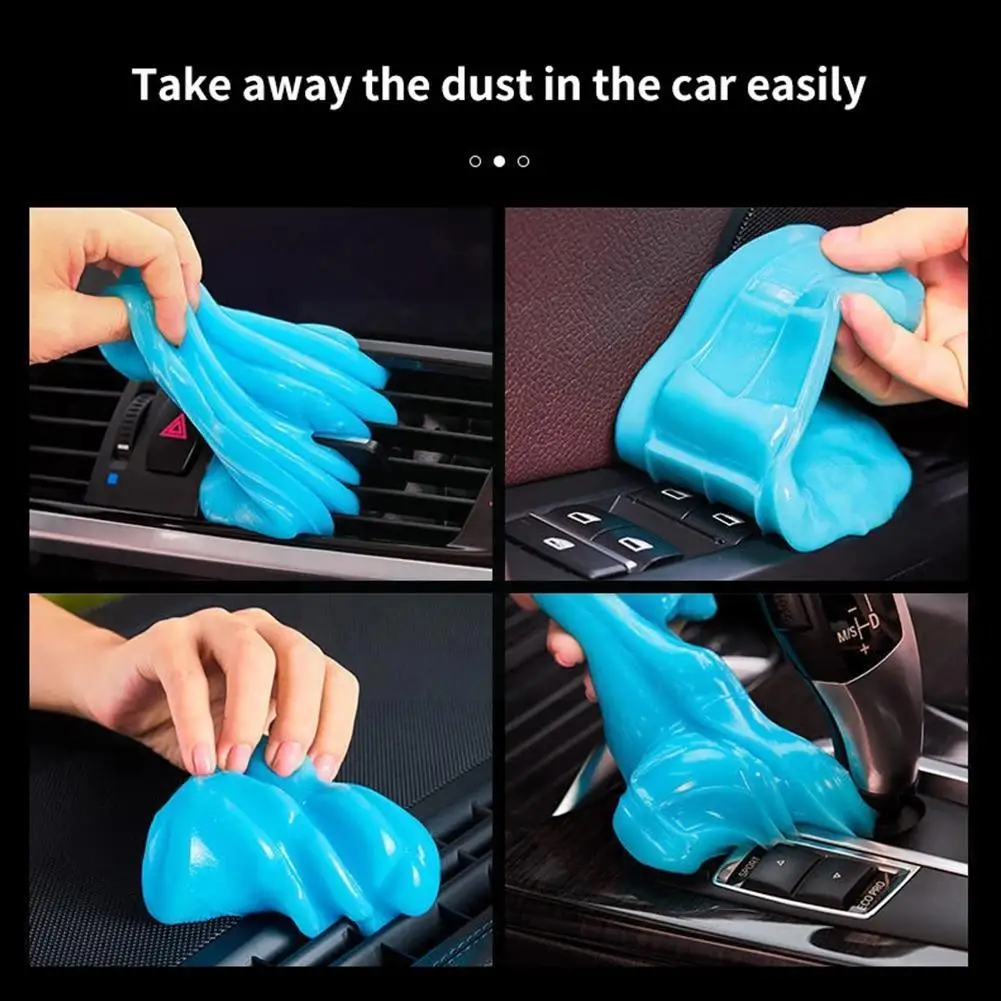 Cleaning Gel Cleaning Magic Mud Car Cleaning Gel Soft Dust Cleaning Glue Reusable Super Clean Mud Slimy Gel For Home Phone Car Pc Laptop Keyboard Sticky Wiper Dust Dirt Wip A8v6