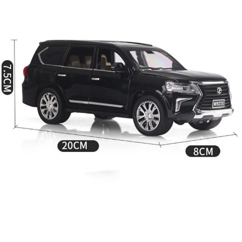 1:24 Масштаб моделирование модель автомобиля сплав Lexus LX570 литья под давлением Металл внедорожный оттягивающийся автомобиль игрушка модель Детская Коллекция подарков
