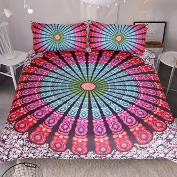 

Lai Yin Sun Colored Bedding Set King Size Luxury Print Bohemian Bedclothes 3D Universe Duvet Cover 3PCS Dropshipping