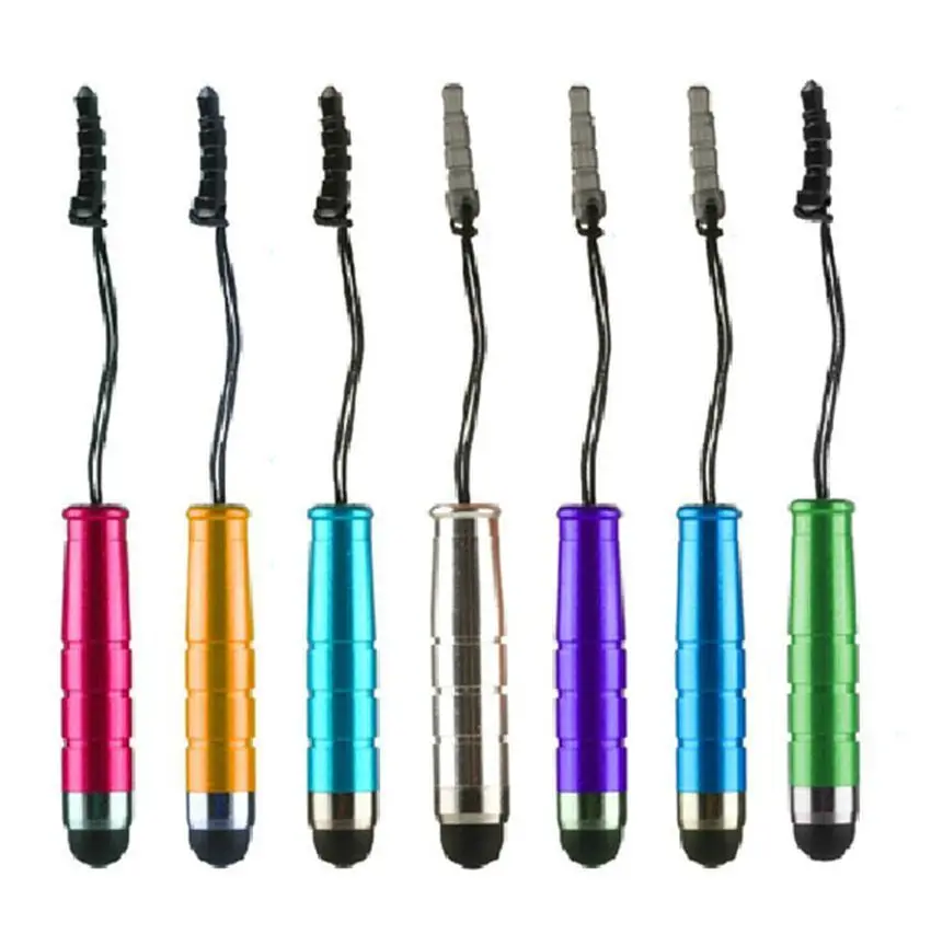 100 шт мини емкостный экран Стилус+ Пылезащитная заглушка для IPhone IPad Mini samsung Galaxy Note Tablet
