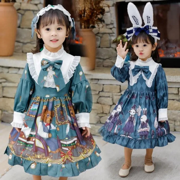 

Children's Princess lolita dress autumn dress baby girl Lolita dress birthday dress Japanese girls dress