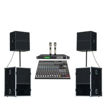 

Professional Audio DJ Line Array Speaker Q1 For Stage Monitor Digital Console Audio DJ Mixer Power Amplifier Woofer 2*10 I