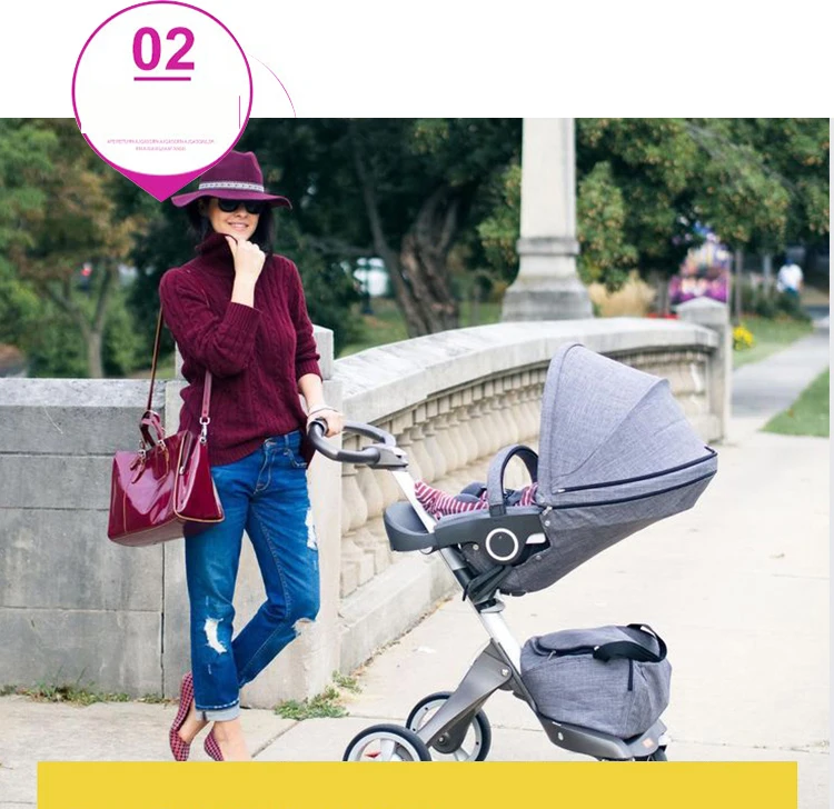 2 In 1 Baby Stroller High Landscape Folding Portable Baby Carriage For Newborns Luxury Prams For 0-3 Years Old