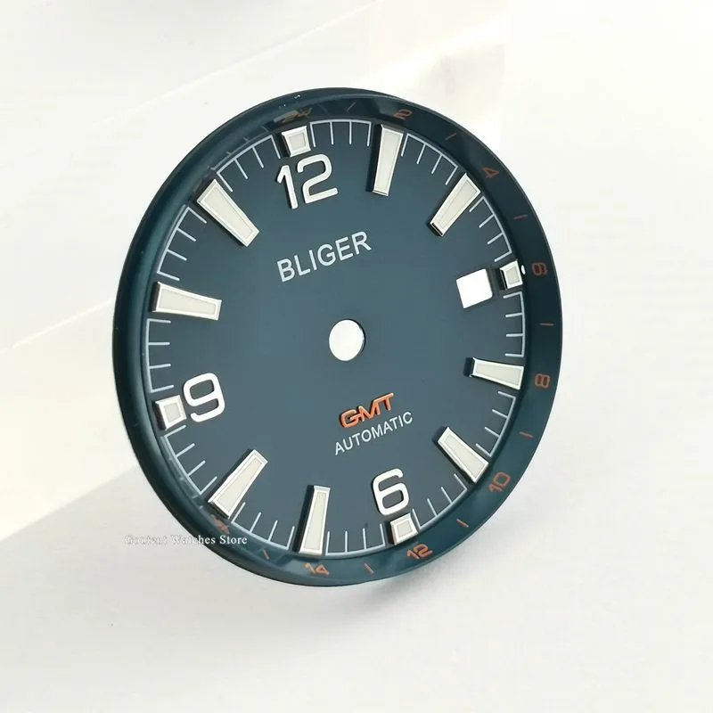 1 шт. Bliger/стерильный 31 мм черный синий часы комплект с циферблатом Fit eta 2836/2824 2813/3804 Miyota 8215 821A механизм