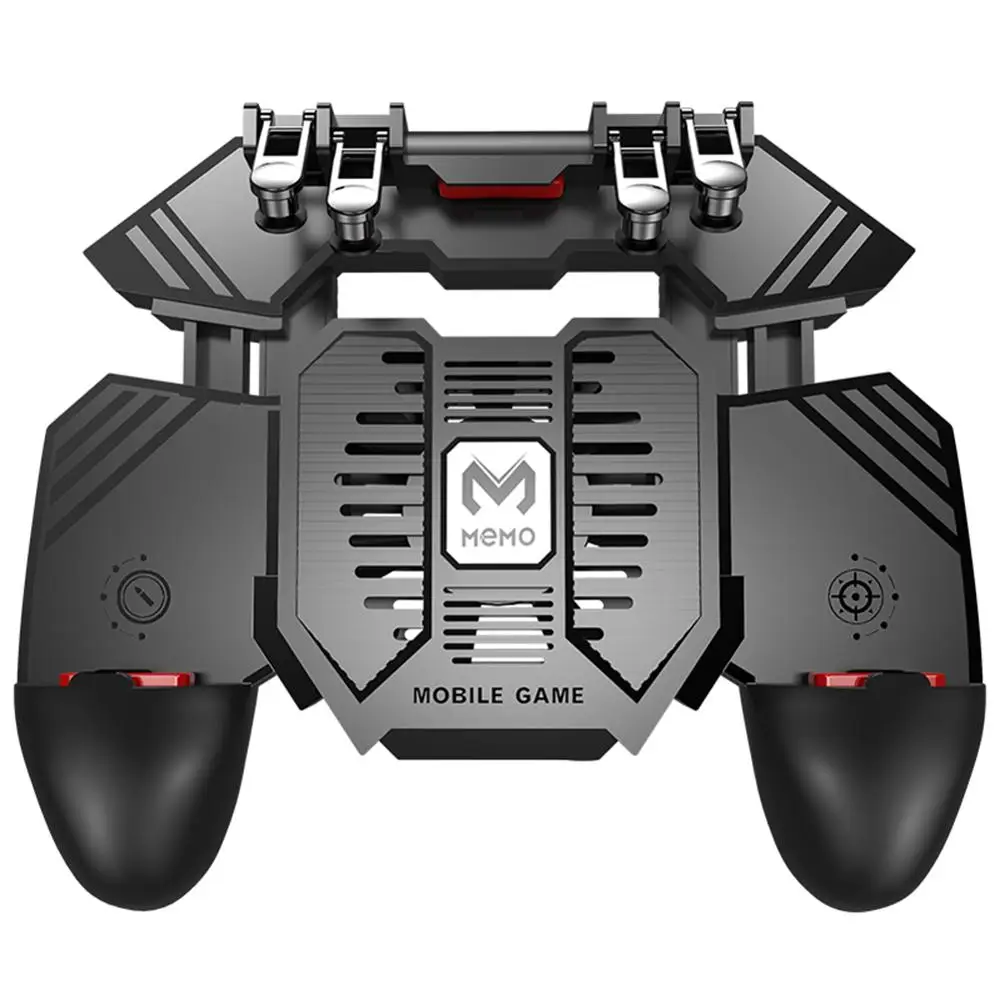Ak77 USB Charge AK77 шесть пальцев все-в-одном мобильный игровой контроллер с двойными вентиляторами свободный огонь ключ кнопка Джойстик Геймпад радиатор для PUBG - Цвет: Ak77 USB Charge