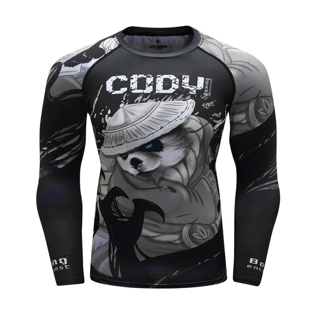 3D ММА футболка herren rashguard тематика «Бразильское джиу-джитсу» Футболка компрессионная футболка Муай Тай дышащие боксерские майки fight jersey Мужская - Цвет: 3