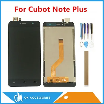 

Original 5.2" For Cubot Note Plus LCD Display With Touch Screen Sensor Glass Digitizer Black Color With Tools Tape