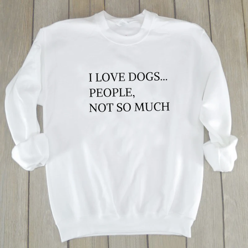 Kawaii I Love Dogs People Not So Much Mama женский свитер с круглым вырезом Модный пуловер