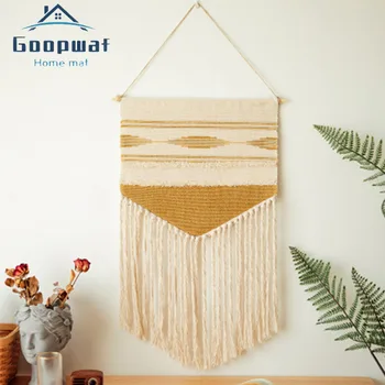 

Hot European-style Home Art Wall Tapestry Tassel Retro Bohemian Decorative Tapestry Living Room Tapestry Hand-woven Tapestry