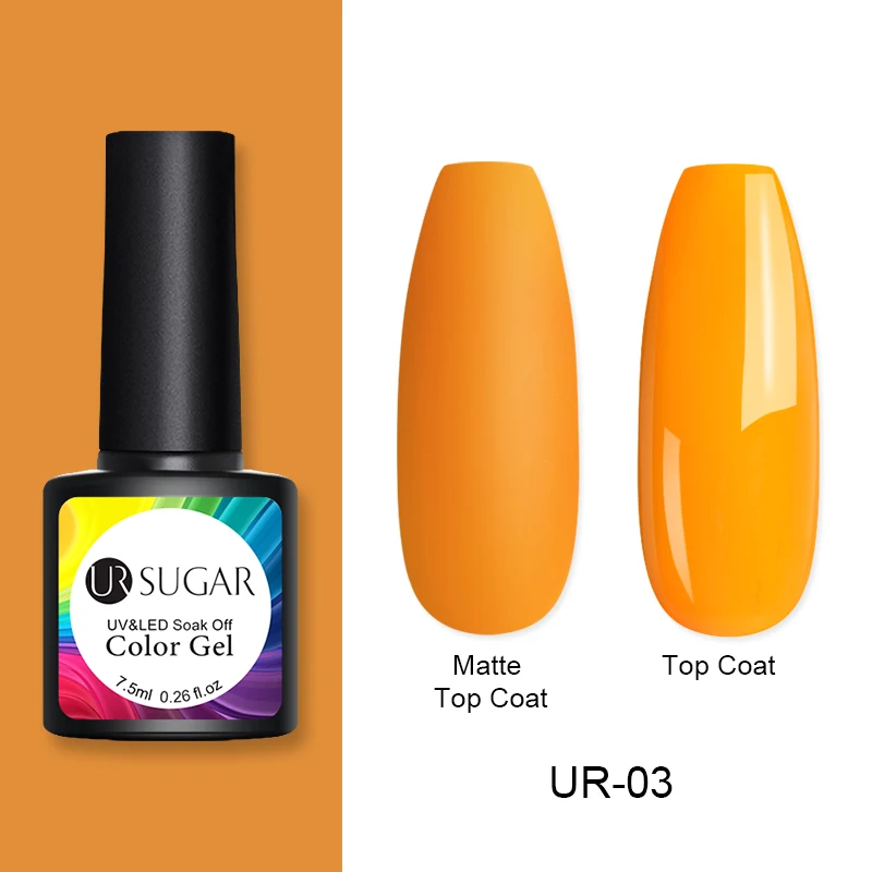 Ur Sugar 7,5 мл матовый УФ-гель для ногтей чистый цвет ногтей матовое верхнее покрытие отмачиваемый Гель-лак для дизайна ногтей маникюрный лак основа DIY - Цвет: 1Sale 3