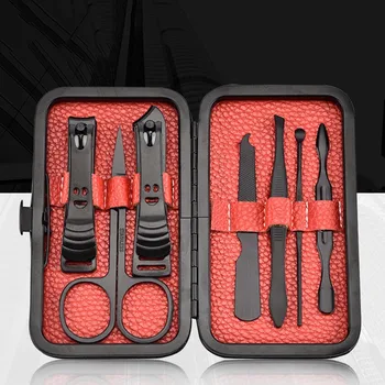 

Black Set Cosmetology Tool Nail cutter clipper Cut 7 Paper Renovation Nail Knife Nail Clippers Beautiful First Seven Paper Gift