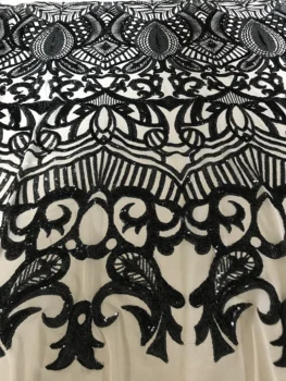 

DiuDiu-9.8526 embroidered Mesh Tulle fabric Factory price sequins Nigerian lace fabrics