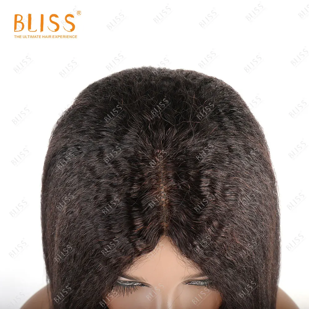 Кудрявые прямые U образные парики BLISS для черных женщин безклеевые полупарики Yaki