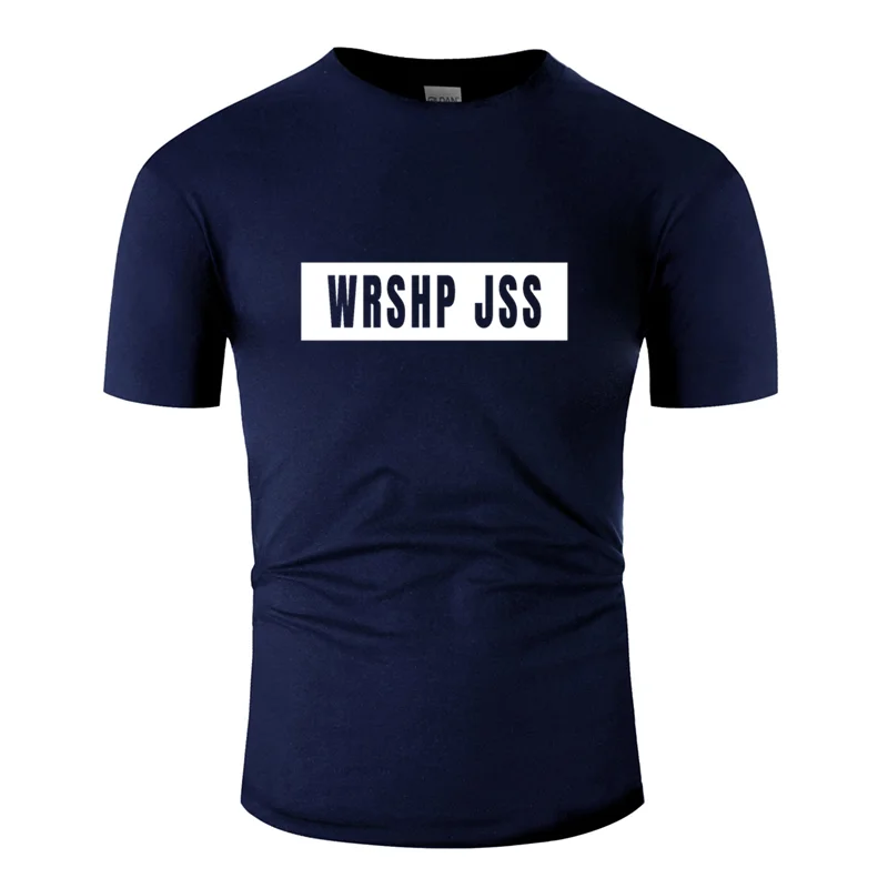 Men-Navy Blue Вязаный комический поклонение Иисусу это футболка с лордом мужской унисекс Новинка Мужская футболка короткий рукав юмористический хип-хоп - Цвет: Men-Navy Blue