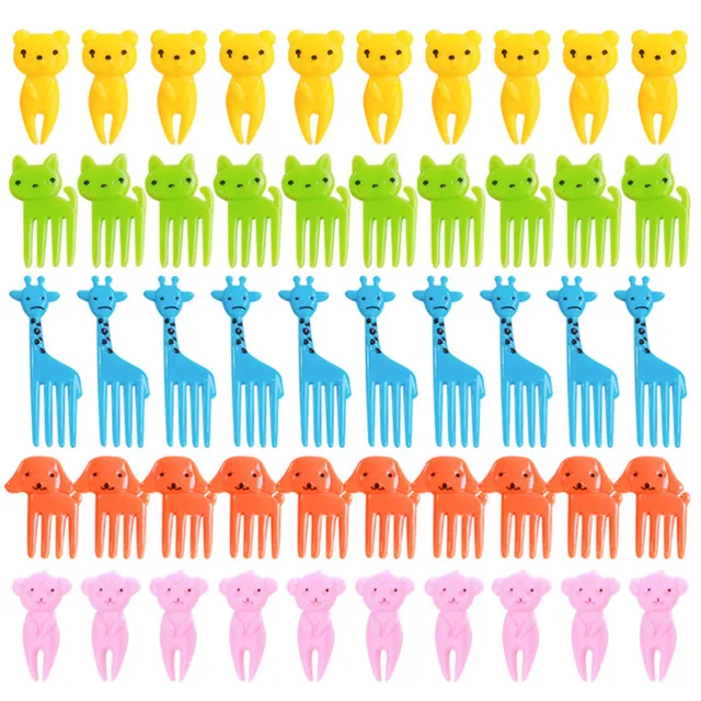Picks Kids Fortoothpicks Ebéd Bento Állati Nyárs Előételek Villák Doboz Gyümölcs Fogpiszkáló Kis Kiegészítők Aranyos Mini Botok - Image 5