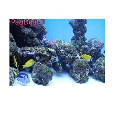 ZST080909 Aquarium Background Sticker Ocean Seabed Coral Reef Sea Floor Island Plant Night Sky Fish Tank Backdrop Poster Decoration - Цвет: ZST080909