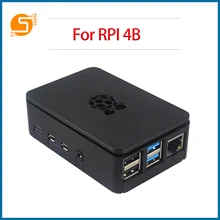 S ROBOT Raspberry Pi 4 ABS Case Black Plastic Case Box Enclosure for Raspberry Pi 4 Model B Pi 4B RPI168