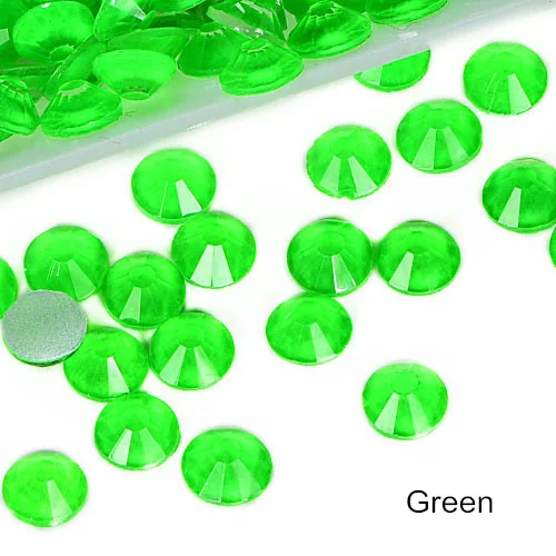Green Фосфоресцирующие блестящие стразы без горячей фиксации неоновые стразы фосфоресцирующие электрические блестящие камни украшения для дизайна ногтей B3849 - Цвет: Green