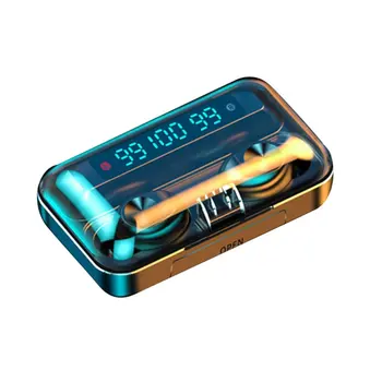 

F9 TWS Wireless Earphones Bluetooth 5.0 F9 TWS Bluetooth headphone support for iPhone with 1200mah power bank 9D Stereo