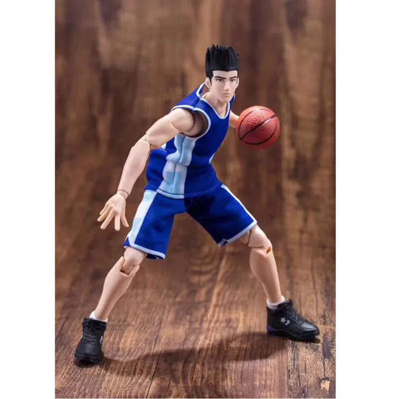 Синий SLAM dank Lingnan High School Ace плеер 7 номер Sendoh Akira подвижная статуя GK ПВХ фигурка Коллекция Модель игрушки A16 - Цвет: Синий