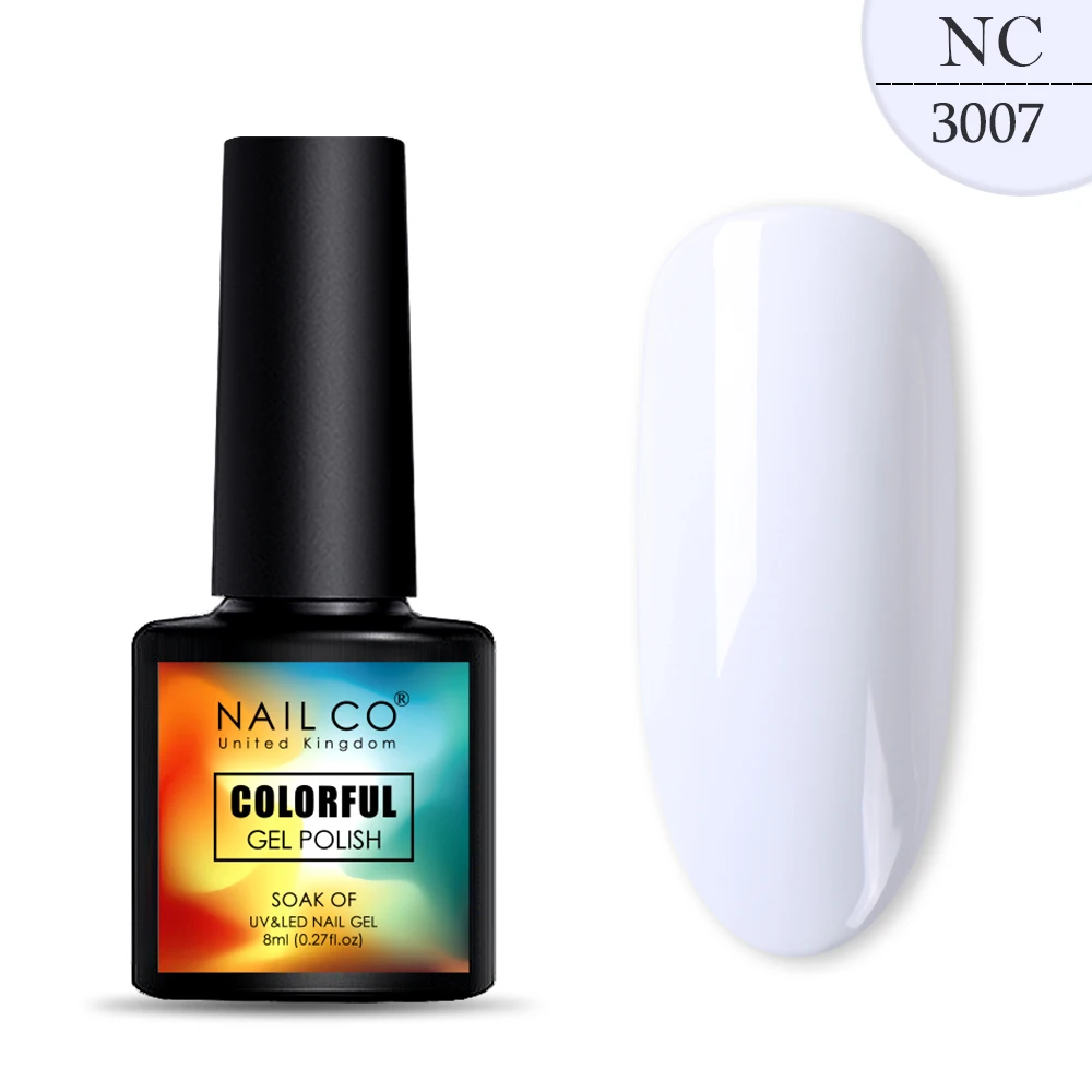 3007 NAILCO, новинка, 8 мл, 130 цветов, светодиодный Гель-лак для ногтей УФ гель для ногтей, салонный домашний лак, Гель-лак, гибридный, впитывающий - Цвет: 3007