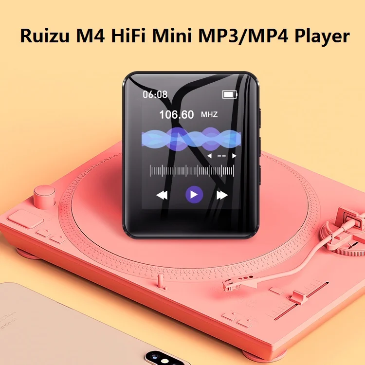 Ruidu M4 Bluetooth MP4 плеер мини 1,8 дюймов полный сенсорный экран FM радио Запись электронная книга Музыка Видео плеер встроенный динамик