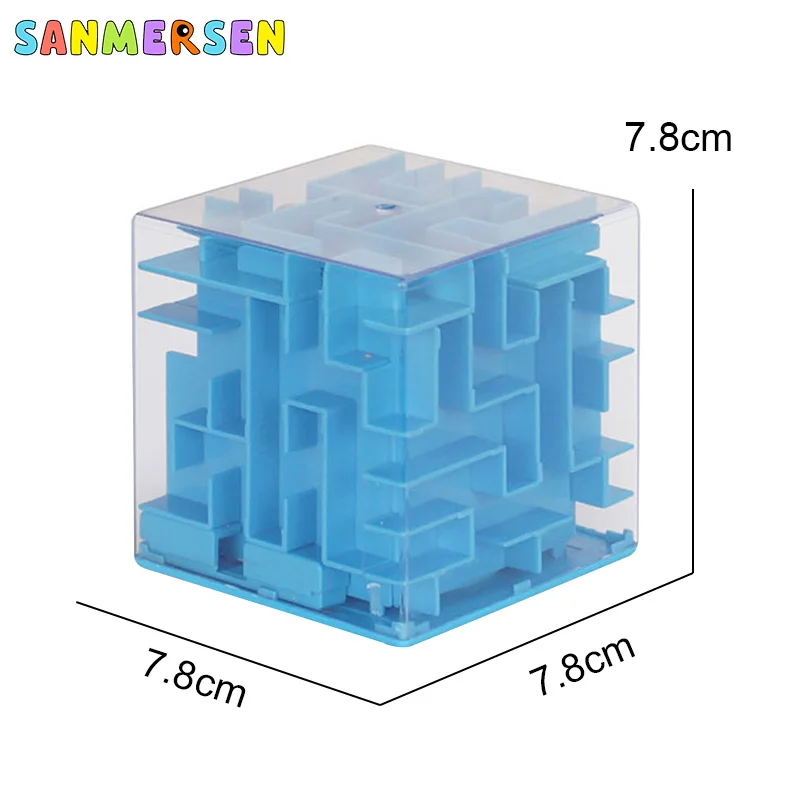3D лабиринт Копилка скорость волшебный куб головоломка Лабиринт игра Лабиринт прокатки магнитный шар Развивающие игрушки для детей лучшие подарки - Цвет: L Size Random color