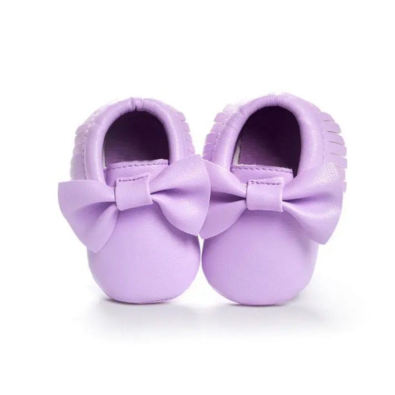 Водонепроницаемая детская обувь с бахромой из искусственной кожи; модные мокасины с кисточками для новорожденных; мягкая обувь для малышей; обувь для начинающих ходить; 18 цветов - Цвет: M