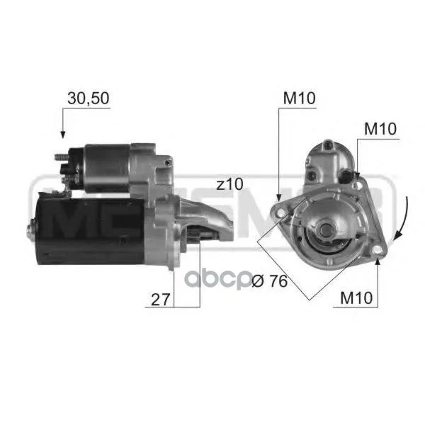 Стартер Ford Focus Ii 1.4, 1.6 04- 12v 1,4 Kw Era арт. 220422