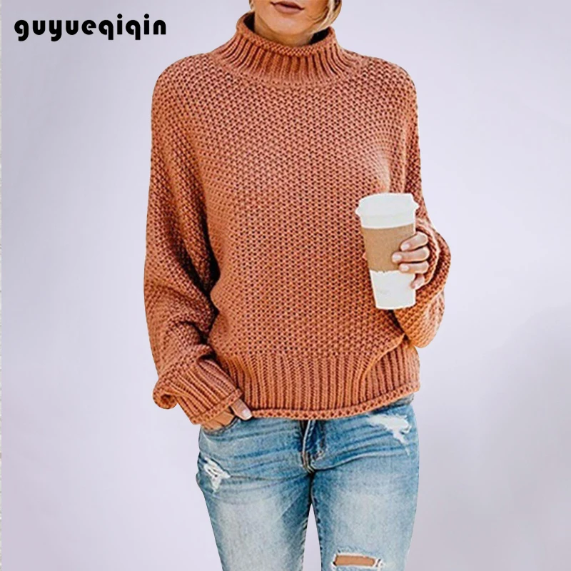 sweaters women 2019 long sleeve Turtleneck Pullover Sweater Women Autumn Winter Loose Sweater Femme Warm tops