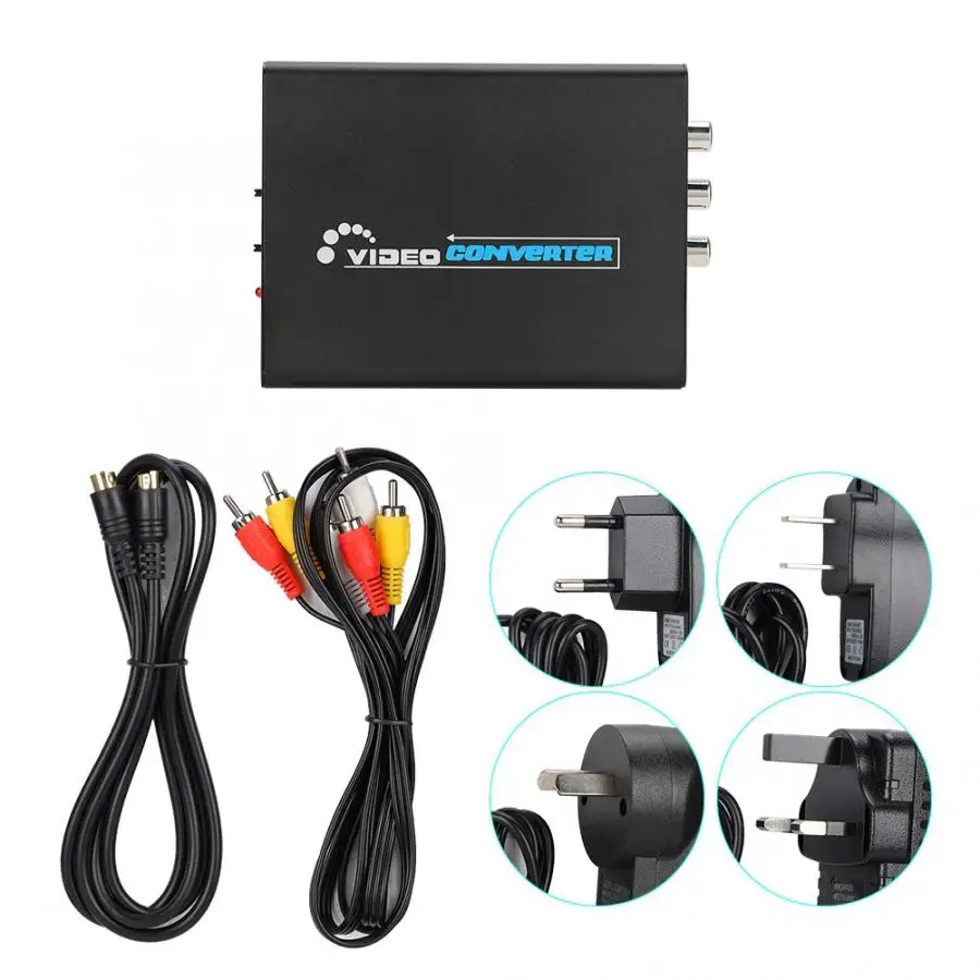 HDMI в AV/S терминал Full HD видео CVBS s-видео выходной адаптер конвертер(110-240 В) аудио линия