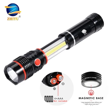 

ZHIYU COB LED Work-Light and Flashlight Telescopic multi-light work lamp with magnet 800 lumen glare camping lamp LED torch