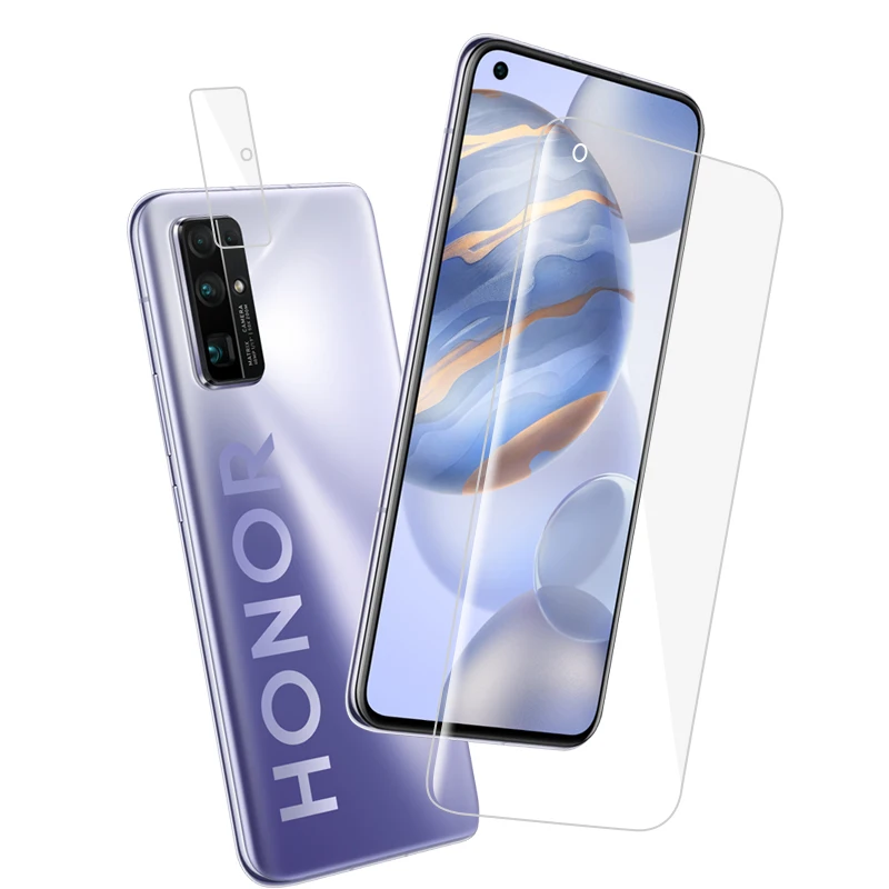 Закаленное стекло для защиты экрана Huawei P40/P30/P20 Lite и Honor 30/20 Pro полное покрытие 2 в 1
