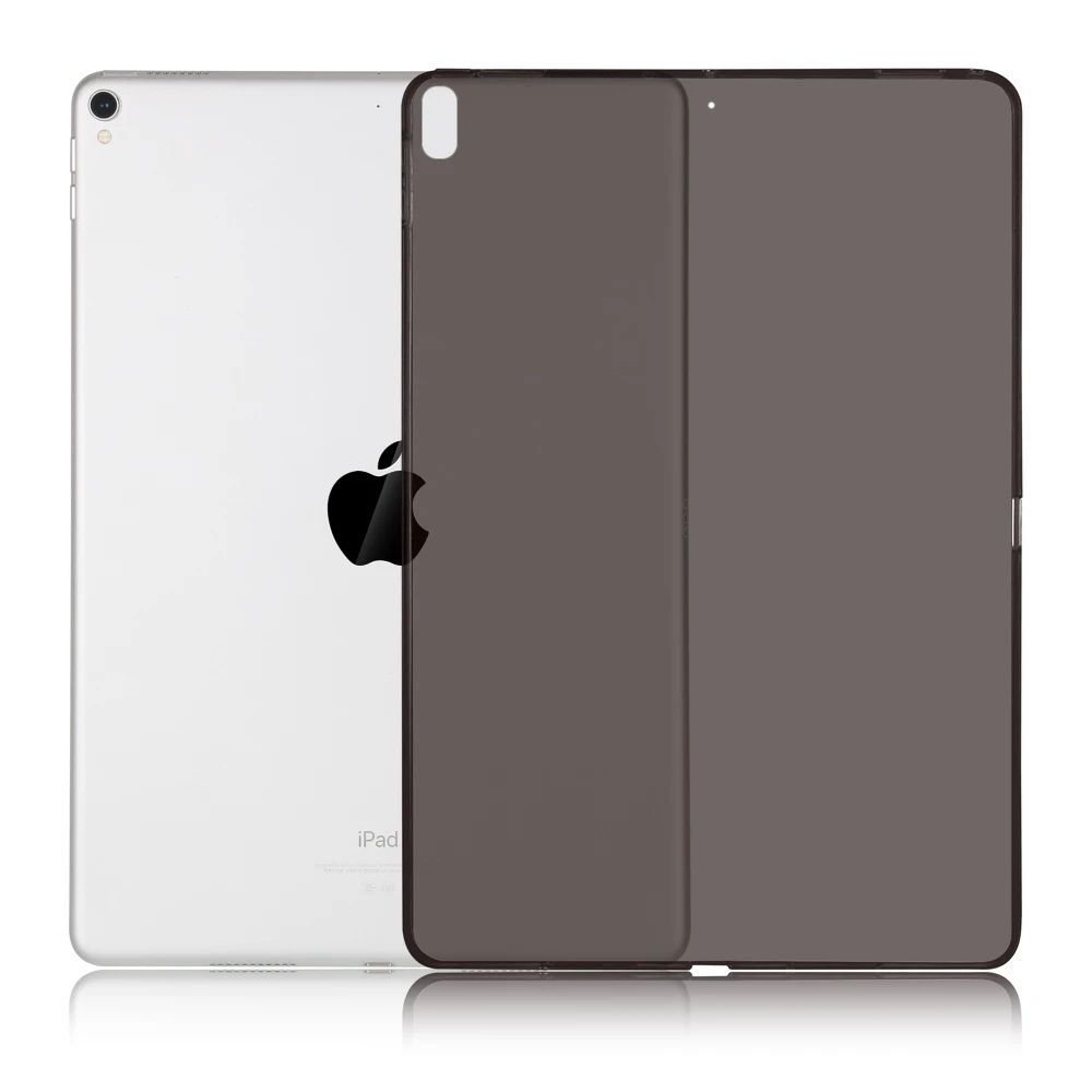 Для iPad 10,2 чехол, Прозрачный Мягкий ТПУ силиконовый чехол для iPad 10,2 7го поколения A2200 A2198 A2232 A2197 - Цвет: Transparent Black