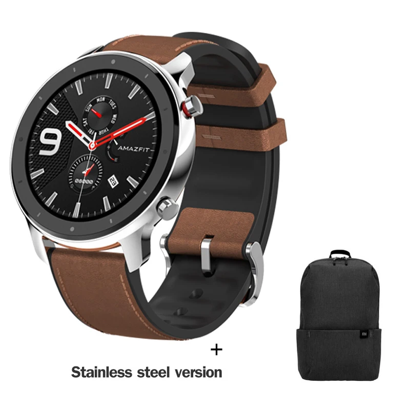 Amazfit GTR 47 мм Водонепроницаемые умные часы 5ATM 24 дневная батарея GPS музыка кожа Huami
