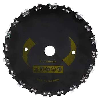 

9 Inch Steel Chain Saw Tooth Brush Cutter for Cutting Heavy Brush Thick Grass, Lawn Trimmer Garden Power Tools Parts