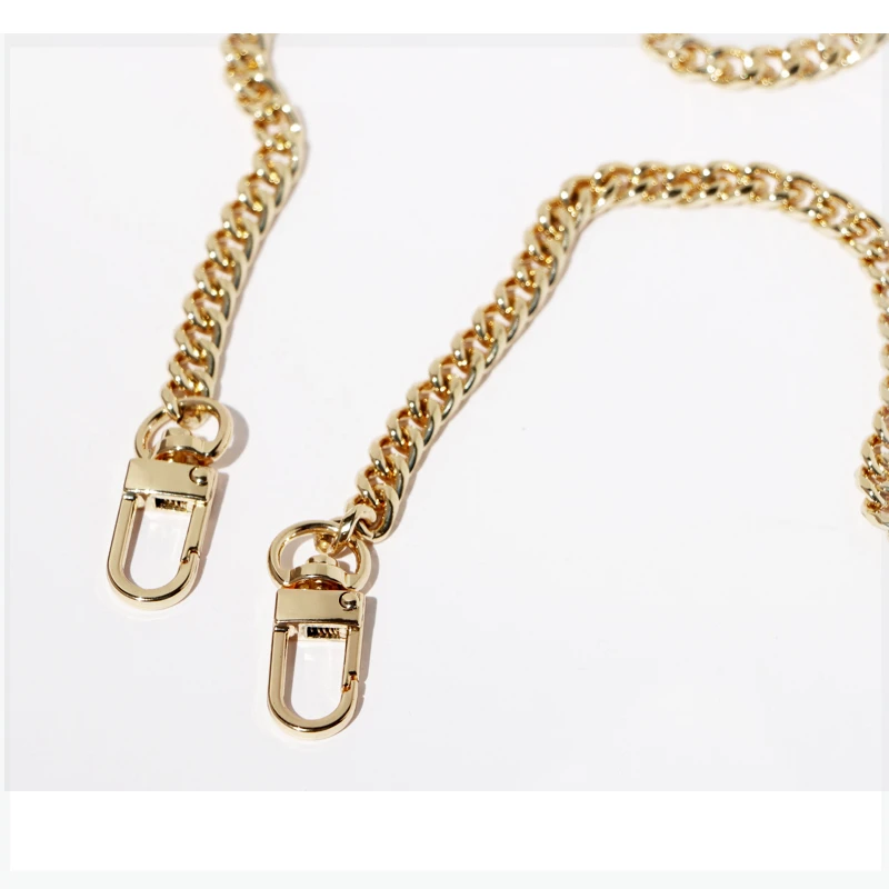 O Shape Aluminum Metal Chain 0.7cm Straight Gold Purse Bag Chain strap