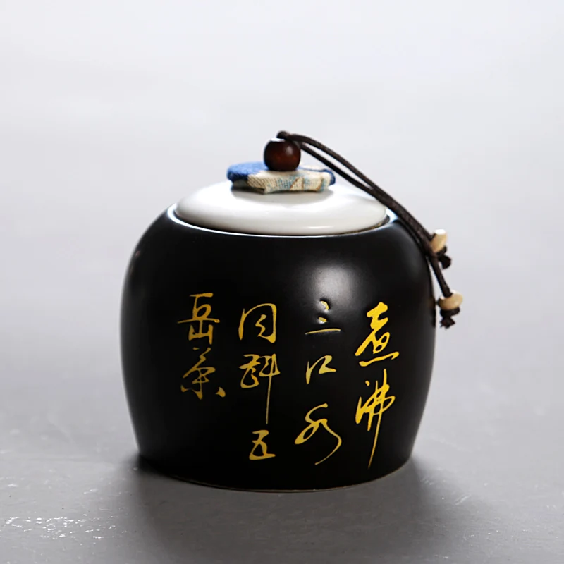 H Style Банка для чая керамическая фарфоровая коробка для хранения Tieguanyin Pu'er держатель Чайная Посуда Герметичный резервуар контейнер Caddy чайная коробка банка - Цвет: H Style
