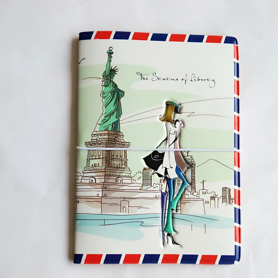3D Design Vintage World Trip Passport Cover ID Credit Card Bag PVC Leather Passport Holder 14*9.6CM wallet card holder card holder credit card holder passport holder