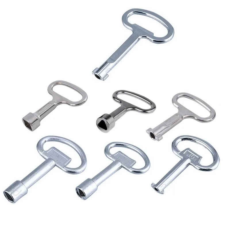 Multi Purpose Key 1PC Universal Multifunction Wrench Metro Trains Key Lock Elevator Door Electric Cabinet Keys For Triangular Panel Lock